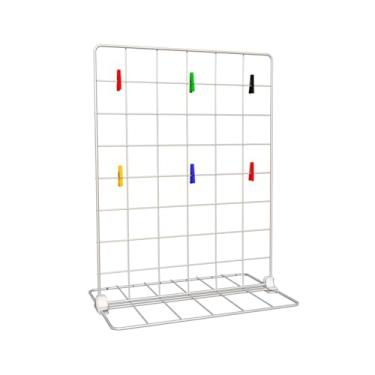 Imagem de Memory Board de Mesa Painel Fotos Quadro Porta Retrato de Mesa Decoração de Casa com Mini Prendedor Polaroid (Branco, 30 x 40 cm)