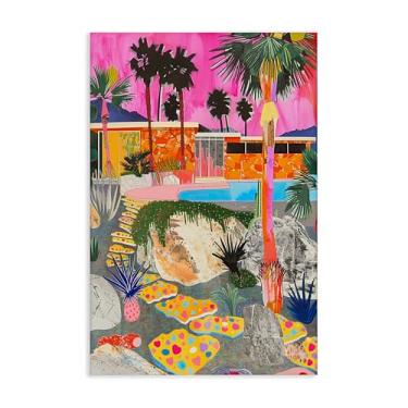Imagem de Stupell Industries Design de arte de parede em tela de colagem de villa tropical moderna por Jess Stempel, 50 x 76 cm