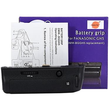 Imagem de DSTE Cabo de bateria vertical Pro DMW-BGGH5 DMW-BGGH5GK compatível com câmera digital Panasonic GH5 GH5S Lumix GH5, funciona com bateria DMW-BLF19 BLF19E não incluída