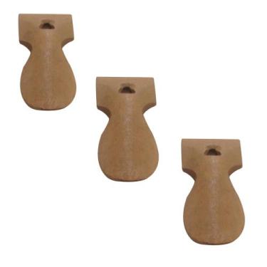 Imagem de Kit 3 Apitos De Samba Bico De Pato De Madeira - Brazucapas