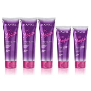 Imagem de Kit Liso Mágico 3 Shampoos 240ml + 2 Condicionadores 200ml - Lowell