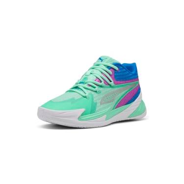 Imagem de PUMA Tênis masculino de basquete Dagger, Verde brilhante - magenta puro, 40