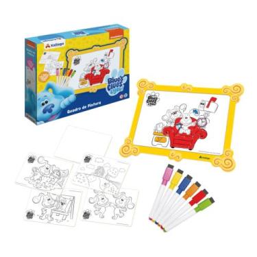 Imagem de Quadro para Pintura do Blue's Clues com 6 Canetas com Apagador na para