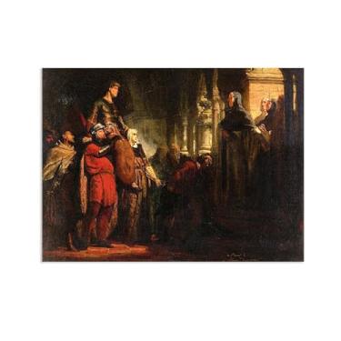 Imagem de MOBYAT Pôster Triumphal Return of Sir Willem por Lawrence Alma Tadema Prints, reprodução de pintura a óleo, impressão giclée em tela, arte de parede pronta para pendurar para decoração de quarto de