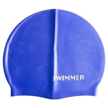 Imagem de Touca De Silicone Swimmer - Adulto - MBFit, Unico, Azul