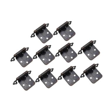 Imagem de Generic 10 Pacote de dobradiças para o armário de fechamento para a porta do armário de cozinha, dobradiças de armário de cozinha semi -escondidas, Vermelho Antigo