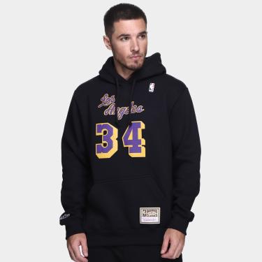 Imagem de Moletom Mitchell & Ness Los Angeles Lakers Shaquille O'Neal Masculino-Masculino