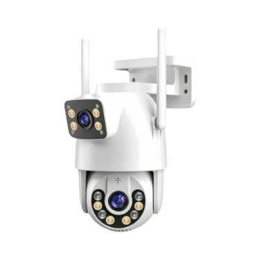 Imagem de Kit com 2 Câmeras de Segurança Wi-Fi Externa IP66 – Lente Dupla, Compatível com Apps Icsee/Yoosee