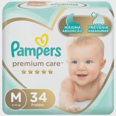 Imagem de Fralda pampers premium care mega M com 34 unidades