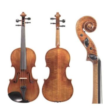 Imagem de D Z Strad Viola - Modelo 500 - Estojo de roupa de viola feito à mão, arco, descanso de ombro e resina - feito à mão por luthiers premiados (42 cm - tamanho)