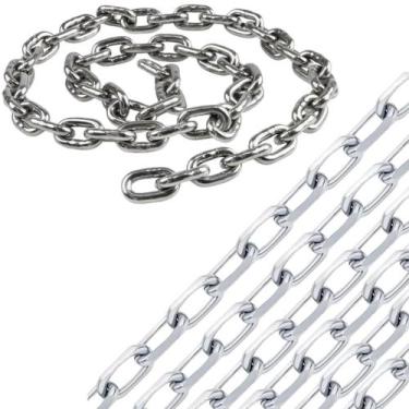 Imagem de Corrente 6 Milimetro Elo Curto Galvanizado 5 Metros Garagem - STORE SH
