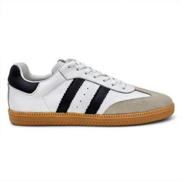 Imagem de Tenis Feminino Casual Couro Samb Elegante Cor e Preto 34 ao 39 Cor:;Tamanho:34-Feminino