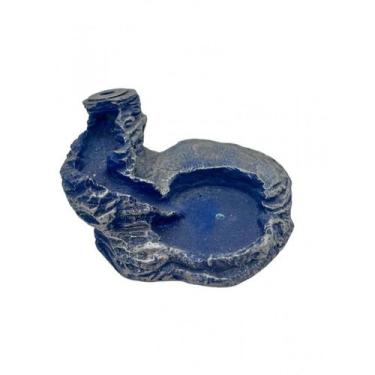Imagem de Incensário Cascata Baixa 4,5 cm Universal Azul Escuro Resina - Lua Mís