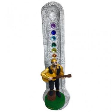 Imagem de Incensario 7 chakras branco vertical cigano dourado 22 cm - Lua Místic