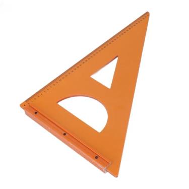 Imagem de Régua Quadrada de Carpintaria, Posicionando o Governante Triangular Com Plásticos de Engenharia de Grau, Gravado, Meio Redondo, Tamanho de 45x30cm para Madeira, Instalação Fácil