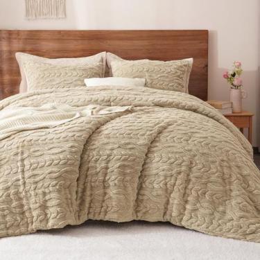 Imagem de Conjunto de edredom PHF Fluffy Sherpa Fleece Queen com 2 fronhas