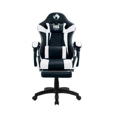 Imagem de Cadeira Gamer Fox Racer Zerda Com Apoio De Pés Branca - W20