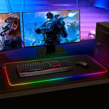 Imagem de Mousepad Gamer Rgb 10 Modos De Luz 80x30cm - CORREIA