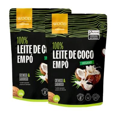Imagem de Kit 2 Leite de Coco em Pó 100% Puro Vegano Sem Lactose 454g - Wood Sup