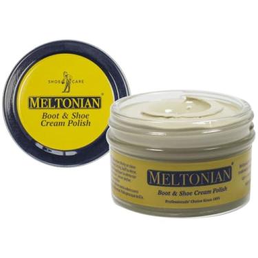 Imagem de Meltonian Esmalte creme para sapatos - Cera natural e óleos - Esmalte marrom e preto para couro - restaura e protege, mais de 60 cores, Osso claro, 1.7 oz