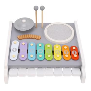 Imagem de Brinquedo de percussão de música de madeira Brinquedo musical do bebê de aprendizagem precoce com mallets Melhore a coordenação dos olhos das mãos e o sentido do ritmo das