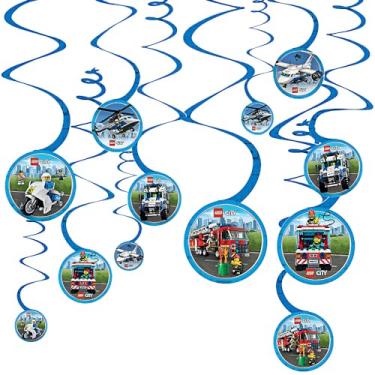 Imagem de Lego City Swirl Decorations | Blue | 12 Pcs.