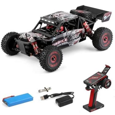 Imagem de GoolRC WLtoys 124016 RC Car, 1:12 Scale Remote Control Car, 4WD 75km/h High Speed Racing Car, 2.4GHz All Terrain Off Road RC Truck RTR with Brushless Motor and Metal Chassis for Kids Adults