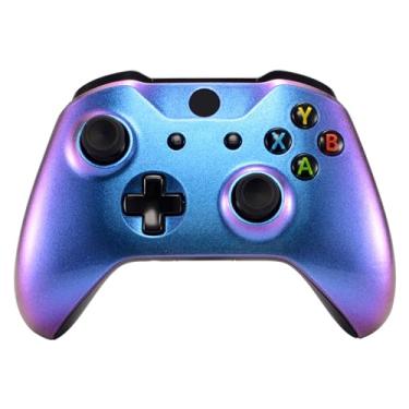 Imagem de eXtremeRate placa frontal de invólucro de camaleão para controle Microsoft Xbox One X e One S, Purple and Blue