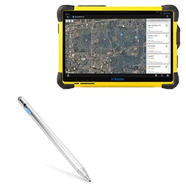 Imagem de Caneta Stylus Trimble T10, BoxWave [AccuPoint Active Stylus] Caneta eletrônica com ponta ultrafina para Trimble T10 - Prata metálica