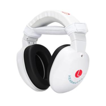 Imagem de Lucid Audio Protetores auditivos para bebês HearMuffs (protetores de ouvido com proteção de som sobre a orelha para bebês/crianças), tamanho único, branco
