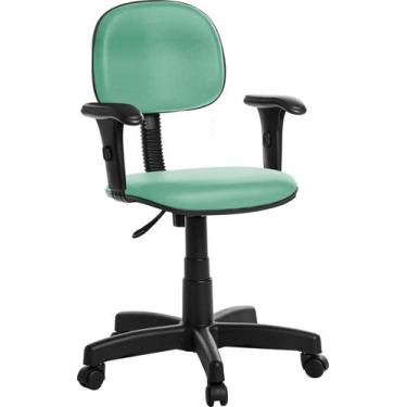 Imagem de Cadeira Escritorio Secretaria Com Braço Em Viena Preto - Goldflex