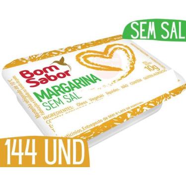 Imagem de Mini Margarina Bom Sabor Sem Sal Blister Sache Potinho 144Un