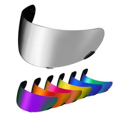 Imagem de PSLER Qualifier Visor- Qualifier Helmet Visor Motorcycle Face Shield Accessories Replacement for Bell Qualifier/Star/Vortex/RS-1/Revolver,Silver-Mirror