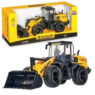 Imagem de Trator Miniatura, Pá Carregadeira, Brinquedo Infantil, Carrinho, Caminhão, +3 Anos P/Crianças, Colecionável (Trator Pá Carregadeira)