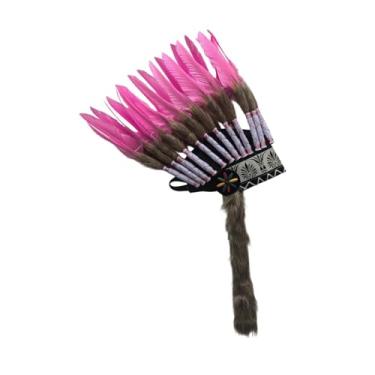 Imagem de YIJU Chapéu de índio chefe, cocar de penas, faixa de cabeça para homens e mulheres, para show de dança, palco, show