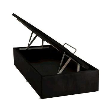 Imagem de Base Baú Camurça Preto Solteiro (88X188X39) - Ortobom