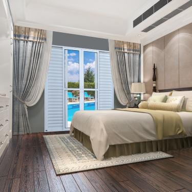 Imagem de Porta De Alumínio Veneziana 210X150Cm 6 Folhas Branco