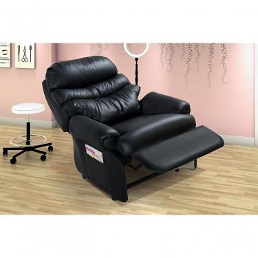 Imagem de Poltrona Reclinável Barão Papai Mamãe Amamentação Estética Corano Preto