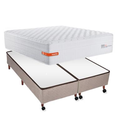 Imagem de Conjunto Inducol Oasis Latex Box Castor Revolution Híbrido Queen Size 158x198x80cm