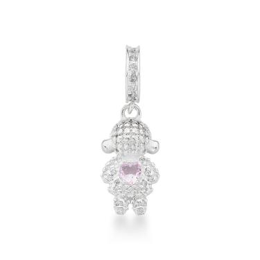 Imagem de Pingente Filhos Cravejados Com Zirconias Prata 925 - Menino