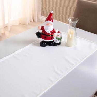 Imagem de Caminho De Mesa Basic Liso 1 Peça 1,30m X 40cm Decorativo Tecido Oxford Palha 100% Poliéster