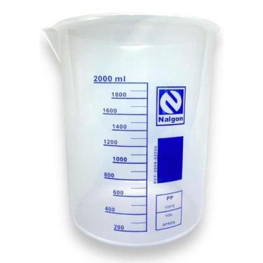 Imagem de Bequer De Plastico (Polipropileno) Graduado Autoclavavel 2000ml - Nalg