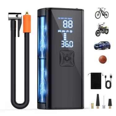 Imagem de GIGART Inflador De Pneus Portátil Para Carro, Compressor Ar 3X Com Bateria 25000Mah, Medidor Pressão Digital Bomba 150 Psi, Display Lcd Duplo, Motocicleta