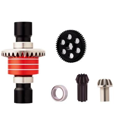 Imagem de NMNRC Alum Spur Gear Differential Diff Input Gear Kit for Hyper Go 1/16 H16BM H16PL H16DR 16208 H16207 16209 16210 1/14 H14BM 14301 14302 RC Car Upgrades Part Red