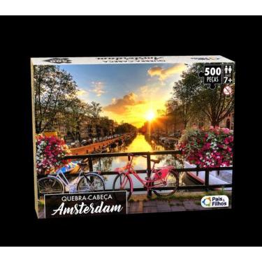 Imagem de Quebra Cabeça 500 Peças Amsterdam Pais E Filhos 0863.1 Pais E Filhos