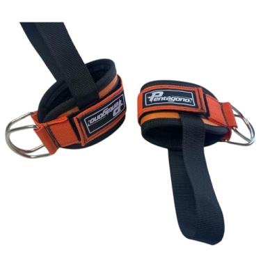 Imagem de Alça Cross Over Puxador Glúteo Perna Coxa Dupla Fivela Com Alça de Apoio vendido em Par (Laranja)