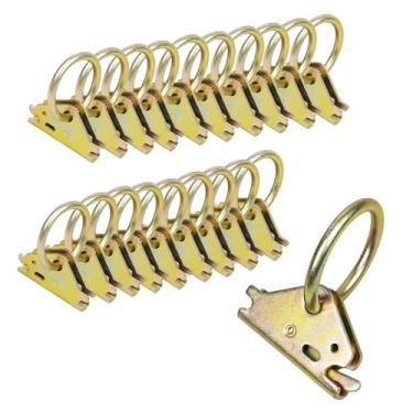 Imagem de LULU CARGO CONTROL E Track 0 Anel E Track O Ring Fixadores E Track Acessórios de trilha para caminhões pickups/reboques de leito / aço, pacote com 20.