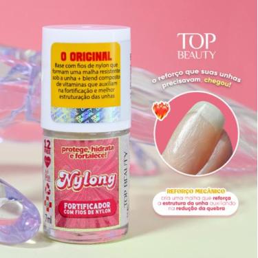 Imagem de Base p/ Unhas Nylong Fortificadora c/ Fibras de Nylon 7ml - Top Beauty