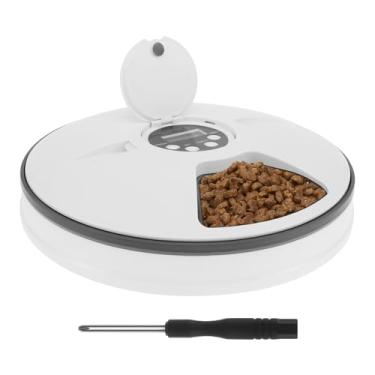 Imagem de FALESOUL Alimentador automático para gatos, alimentador automático para 6 refeições para alimentos úmidos/secos, programável e fácil de limpar para gatos e cães pequenos, para viagens de fim de semana