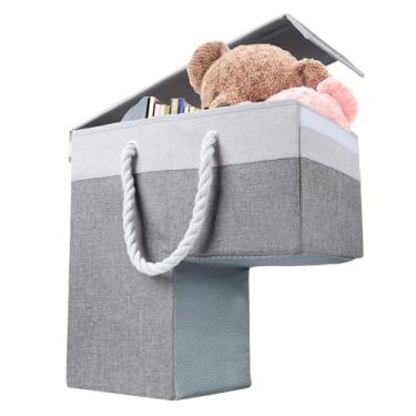 Imagem de Cesta para Escadas | Organizador De Brinquedos Infantis Dobrável,Cesto Decorativo Multifuncional Com Alça Para Armazenamento De Brinquedos Lavanderia Produtos Para Animais Quarto